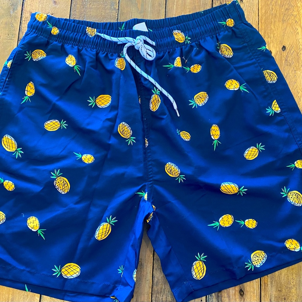 Pineapple Swim Trunks Dark Blue- Brand new/Mens Large